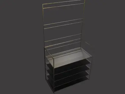 Sleek Minimalist Shoe Rack 3D model