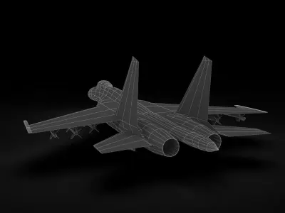 J-11 SHENYANG Low-poly 3D model