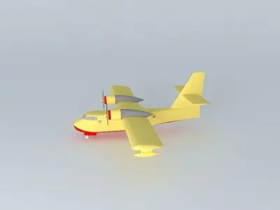 A CANADAIR airplane with propellers Free 3D model