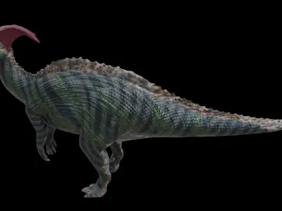 Parasourolophus Dinosaur Low-poly 3D model