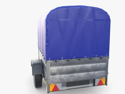 Cargo Trailer v1 Low-poly 3D model