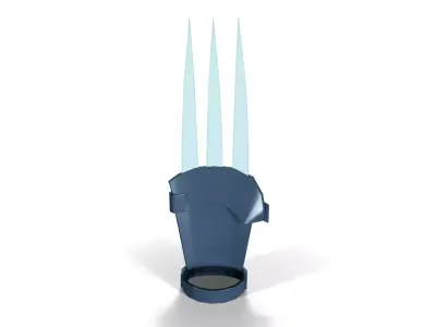Sci-Fi Triple Spike Melee Weapon Low-poly 3D model