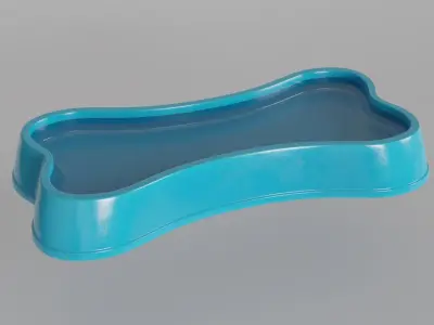 Dog Bowl shaped 02 3D model