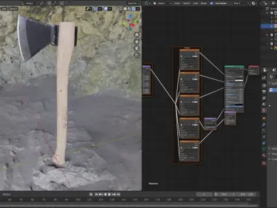 Game Ready Basic Axe Free low-poly 3D model