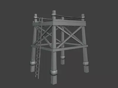 Guard Tower Low-poly 3D model