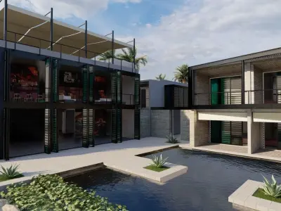 Hotel Beach 3D model