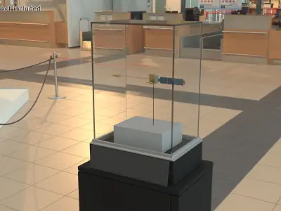 Museum Exhibit of MTSat Satellite 3D model