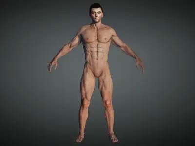 AAA Military Male Character 09 Low-poly 3D model