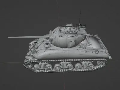 M4 A1 76 W Sherman Low-poly 3D model