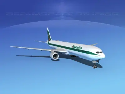 Boeing 777-300 Alitalia 3D model