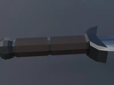 Battle Dagger Low-poly 3D model