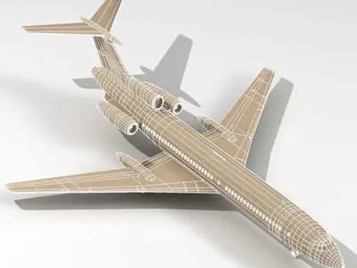 Tu-154 aeroflot 3D model