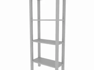 Interior outdoor shelf Low-poly 3D model