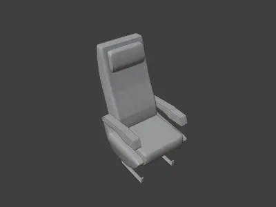 Economy Class Airplane Seat 3D model
