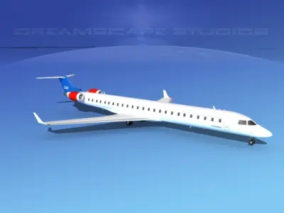 Bombardier CRJ1000 SAS 3D model