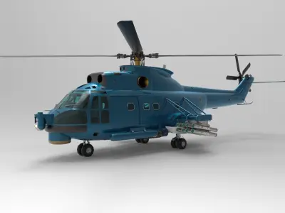 IAR 330 helicopter 3D model