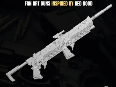 Red Hood Fan Art Accesories for Action figures 3D print model