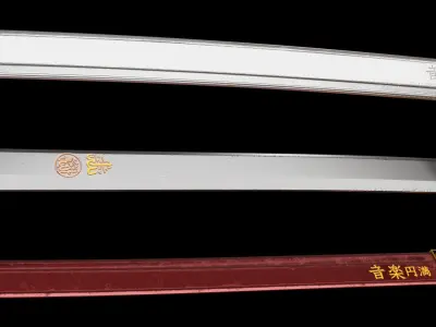 Arabian Katana Low-poly 3D model