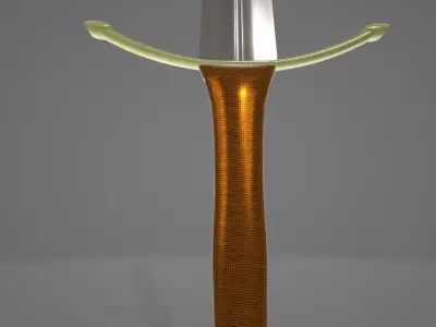 Pristine Short Sword Free low-poly 3D model