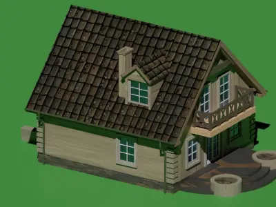 a house in the style of Provence Free 3D model