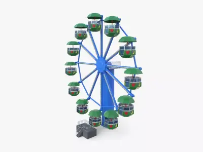 Animated ferris wheel v2 Free low-poly 3D model