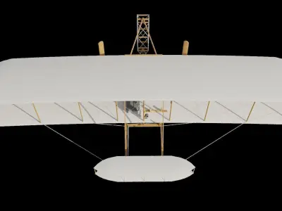 Wright Flyer Low-poly 3D model