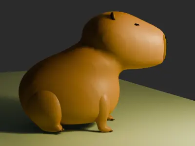 Cute Capybara 3D Model 3D model