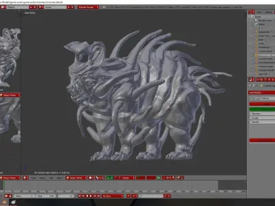 infected monsters 3D model