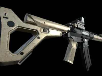 AR-15 ar - rifle Low-poly 3D model