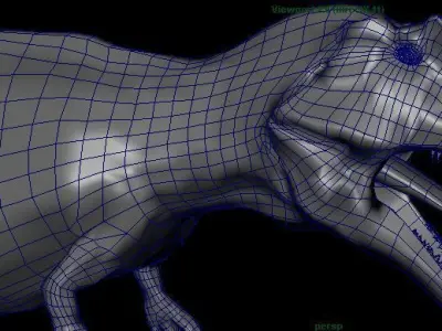 Giganotosaurus t - rex dinosaur Low-poly 3D model