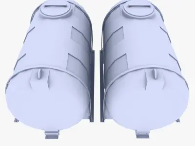Water Tanks Low-poly 3D model purchase