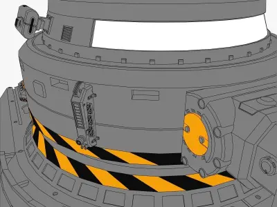 Heavy plasma turret 3D model
