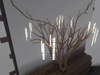 Decorative Mirror - Hall - Tree Heart Free 3D model