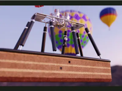 Hot Air Blloon Pack 3D model