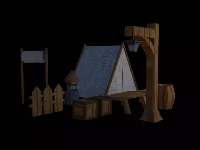 Low Poly Medieval Environment Pack Low-poly 3D model