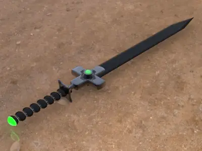 Sci-fi Sword Low-poly 3D model order