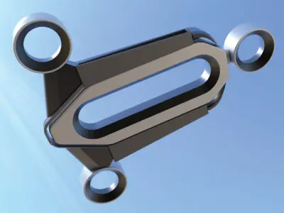 Bladeless Drone Low-poly 3D model