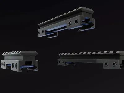 Picatinny Rail Deck Free low-poly 3D model