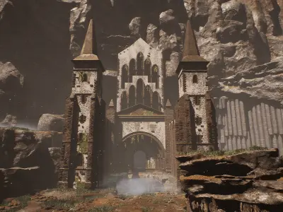 Sharurs Lost Monastery Ruins Unreal Engine Low-poly 3D model