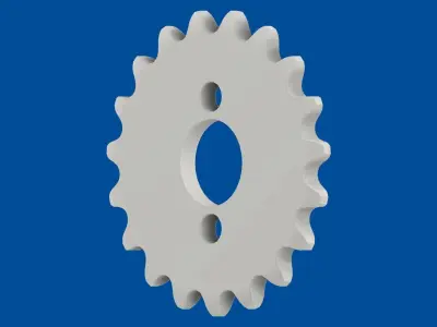 25H 19 teeth chain sprocket with 8mm hole 3D print model