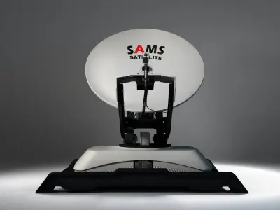 satellite 02 Low-poly 3D model