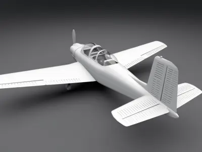 Beechcraft T34A Mentor scale model 3D print model