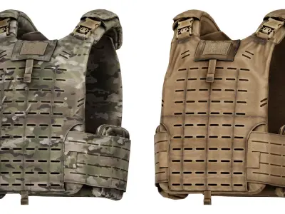 MVS US ARMY PLATE CARRIER VEST Low-poly 3D model