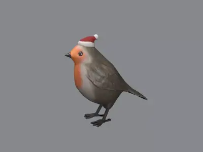 Robin Statue  Low-poly 3D model