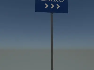 Cairo sign Free low-poly 3D model