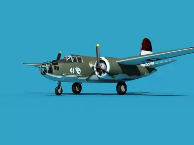 Douglas A-20E Havoc V05 3D model