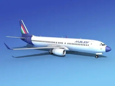 Boeing 737-800 Malev Hungarian Airlines 3D model
