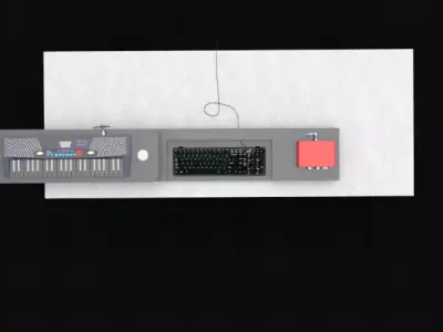 3D Organizer Model metal box Low-poly 3D model