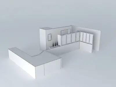 balcony grill barbecue balcony Free 3D model