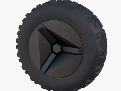 Tesla Cyberquad ATV Wheel 2 3D model